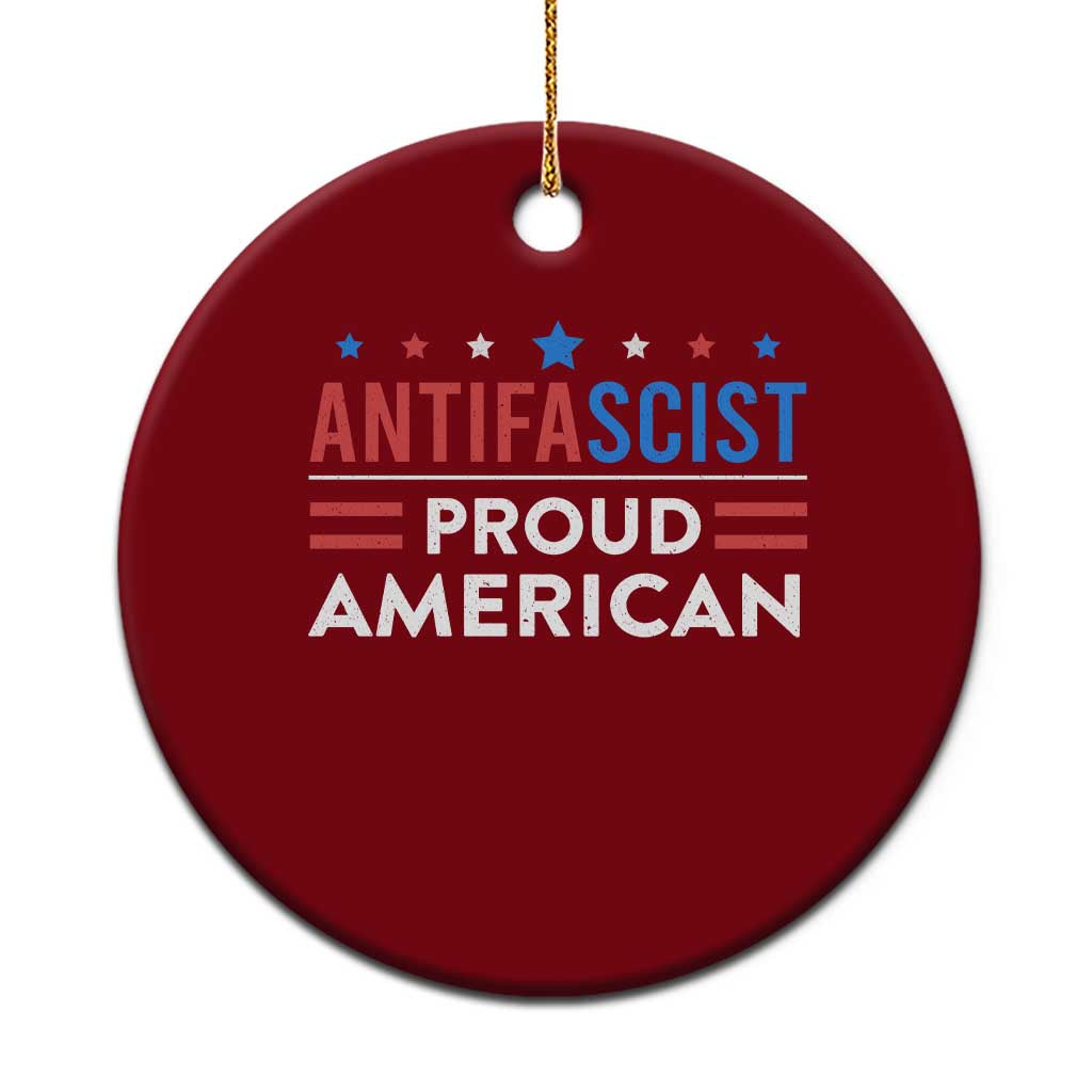 Antifascist Proud American Ceramic Ornament Fight Fascism Protest Human Rights TS11 1pc Red Print Your Wear