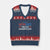 Antifascist Proud American V-Neck Knit Sweater Vest Fight Fascism Protest Human Rights TS11 Navy Red Print Your Wear