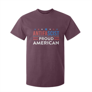 Antifascist Proud American T Shirt For Kid Fight Fascism Protest Human Rights TS11 Maroon Print Your Wear