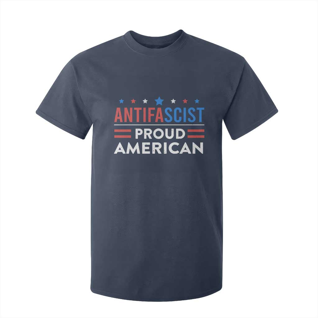 Antifascist Proud American T Shirt For Kid Fight Fascism Protest Human Rights TS11 Navy Print Your Wear