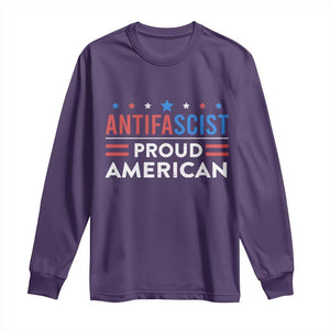 Antifascist Proud American Long Sleeve Shirt Fight Fascism Protest Human Rights TS11 Purple Print Your Wear
