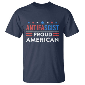 Antifascist Proud American T Shirt - Fight Fascism Protest Human Rights Democracy Tee TS11 Navy Print Your Wear