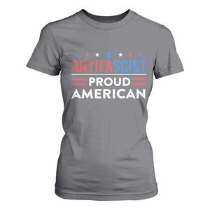 Antifascist Proud American T Shirt For Women Fight Fascism Protest Human Rights TS11 Charcoal Print Your Wear