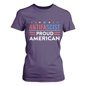 Antifascist Proud American T Shirt For Women Fight Fascism Protest Human Rights TS11 Purple Print Your Wear