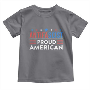 Antifascist Proud American Toddler T Shirt Fight Fascism Protest Human Rights TS11 Charcoal Print Your Wear