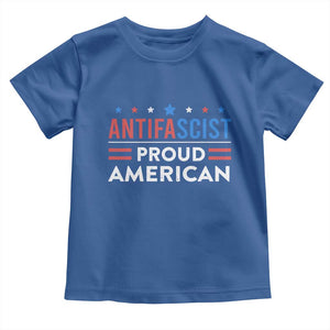 Antifascist Proud American Toddler T Shirt Fight Fascism Protest Human Rights TS11 Royal Blue Print Your Wear