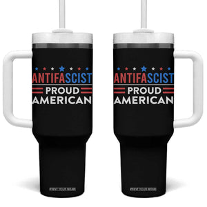Antifascist Proud American Tumbler With Handle Fight Fascism Protest Human Rights TS11 One Size: 40 oz Black Print Your Wear