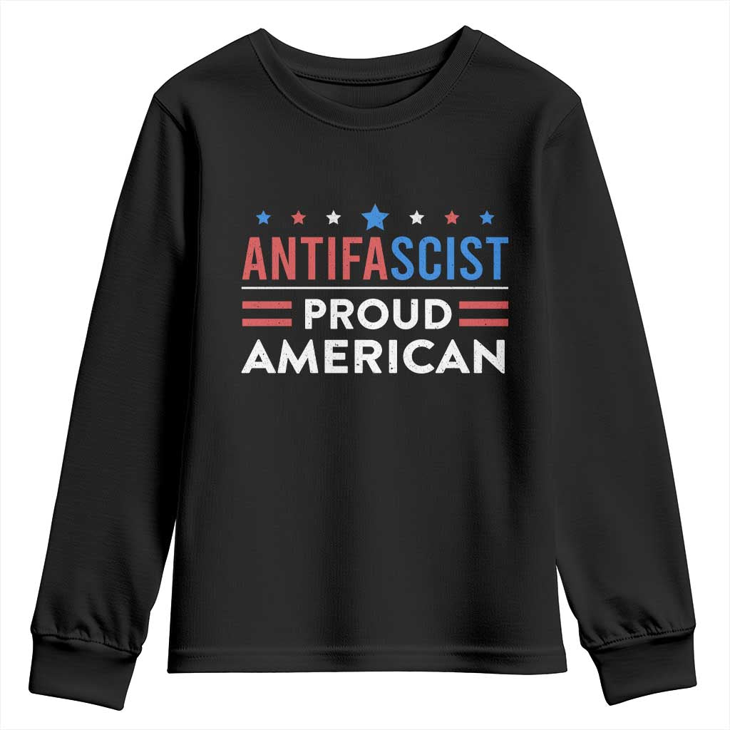 Antifascist Proud American Youth Sweatshirt Fight Fascism Protest Human Rights TS11 Black Print Your Wear
