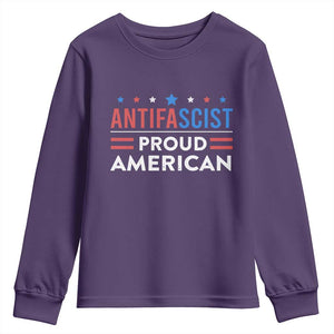 Antifascist Proud American Youth Sweatshirt Fight Fascism Protest Human Rights TS11 Purple Print Your Wear