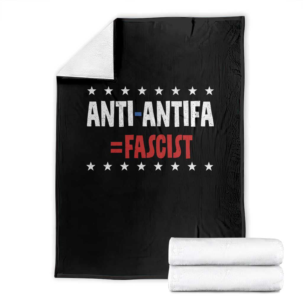Fight Fascism Protest Anti Fascism Throw Blanket Vintage Stars And Stripes TS11 Black Print Your Wear