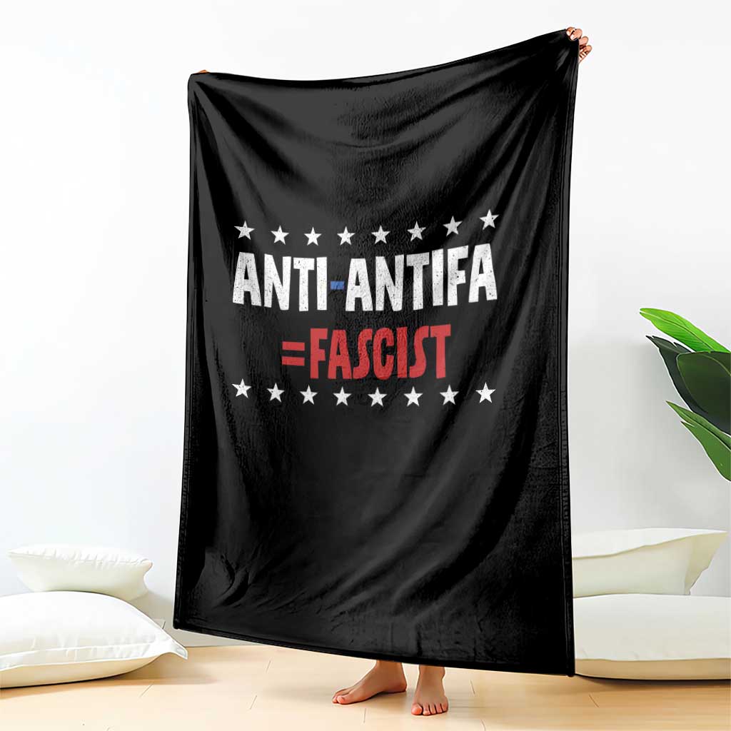 Fight Fascism Protest Anti Fascism Throw Blanket Vintage Stars And Stripes TS11 Print Your Wear