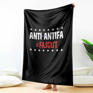 Fight Fascism Protest Anti Fascism Throw Blanket Vintage Stars And Stripes TS11 Print Your Wear