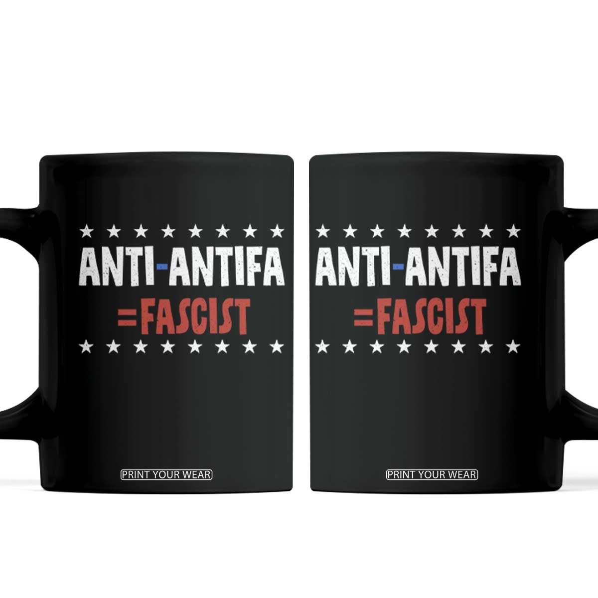 Fight Fascism Protest Anti Fascism Coffee Mug Vintage Stars And Stripes TS11 Black Print Your Wear