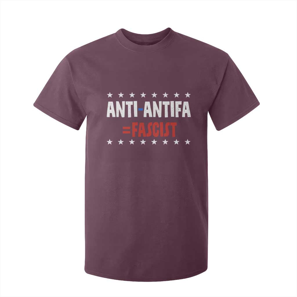 Fight Fascism Protest Anti Fascism T Shirt For Kid Vintage Stars And Stripes TS11 Maroon Print Your Wear