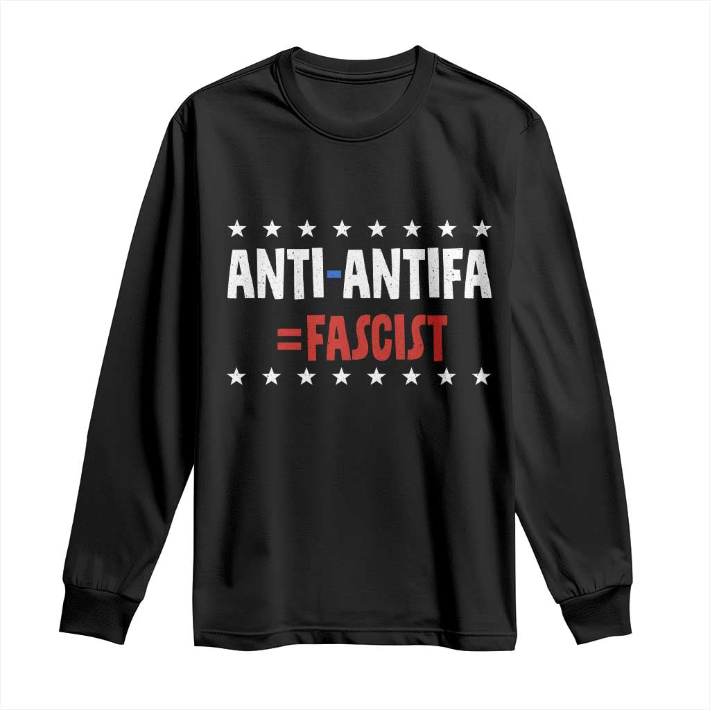 Fight Fascism Protest Anti Fascism Long Sleeve Shirt Vintage Stars And Stripes TS11 Black Print Your Wear