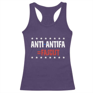 Fight Fascism Protest Anti Fascism Racerback Tank Top Vintage Stars And Stripes TS11 Purple Print Your Wear