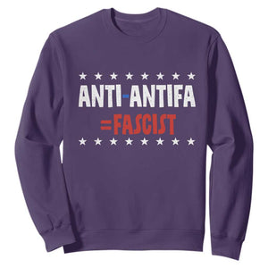 Fight Fascism Protest Anti Fascism Sweatshirt Vintage Stars And Stripes TS11 Purple Print Your Wear