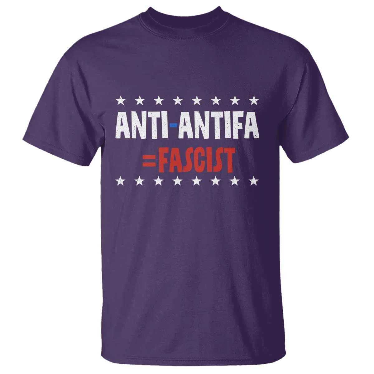 Fight Fascism Protest Anti Fascism T Shirt Vintage Stars And Stripes TS11 Purple Print Your Wear