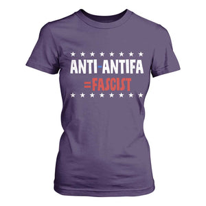 Fight Fascism Protest Anti Fascism T Shirt For Women Vintage Stars And Stripes TS11 Purple Print Your Wear