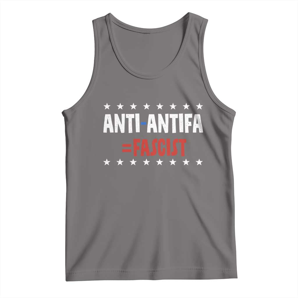 Fight Fascism Protest Anti Fascism Tank Top Vintage Stars And Stripes TS11 Deep Heather Print Your Wear