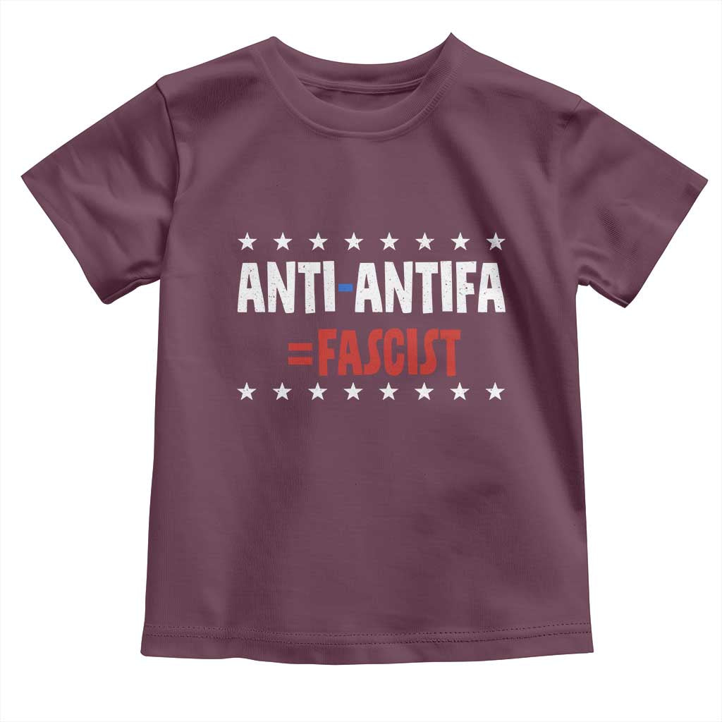 Fight Fascism Protest Anti Fascism Toddler T Shirt Vintage Stars And Stripes TS11 Maroon Print Your Wear