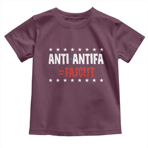 Fight Fascism Protest Anti Fascism Toddler T Shirt Vintage Stars And Stripes TS11 Maroon Print Your Wear