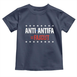 Fight Fascism Protest Anti Fascism Toddler T Shirt Vintage Stars And Stripes TS11 Navy Print Your Wear