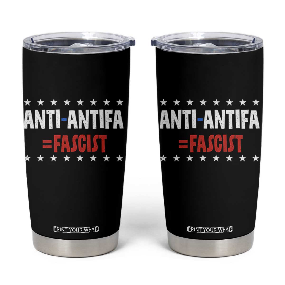 Fight Fascism Protest Anti Fascism Tumbler Cup Vintage Stars And Stripes TS11 Black Print Your Wear