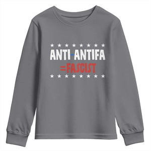 Fight Fascism Protest Anti Fascism Youth Sweatshirt Vintage Stars And Stripes TS11 Charcoal Print Your Wear
