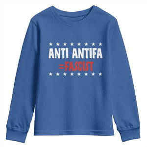 Fight Fascism Protest Anti Fascism Youth Sweatshirt Vintage Stars And Stripes TS11 Royal Blue Print Your Wear