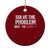 Funny Anti Fascism Protest Ceramic Ornament Solve The Problem TS11 1pc Red Print Your Wear