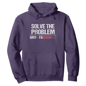 Funny Anti Fascism Protest Hoodie Solve The Problem TS11 Purple Print Your Wear