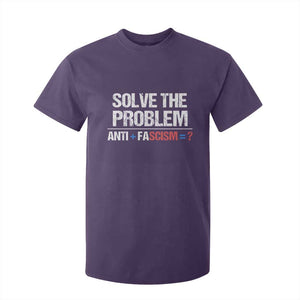 Funny Anti Fascism Protest T Shirt For Kid Solve The Problem TS11 Purple Print Your Wear