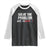 Funny Anti Fascism Protest Raglan Shirt Solve The Problem TS11 Black White Print Your Wear