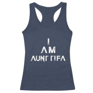 Funny I Am Aunt Tifa Racerback Tank Top Political Satire Fight Fascism Protest TS11 Navy Print Your Wear