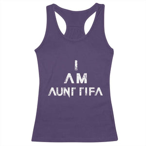 Funny I Am Aunt Tifa Racerback Tank Top Political Satire Fight Fascism Protest TS11 Purple Print Your Wear
