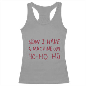 Now I Have A Machine Gun Racerback Tank Top Funny Xmas 90s Movie - Print Your Wear
