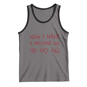 Now I Have A Machine Gun Tank Top Funny Xmas 90s Movie TS11 Deep Heather Black Print Your Wear