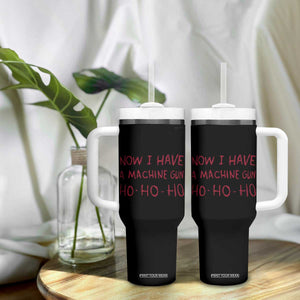 Now I Have A Machine Gun Tumbler With Handle Funny Xmas 90s Movie TS11 Print Your Wear