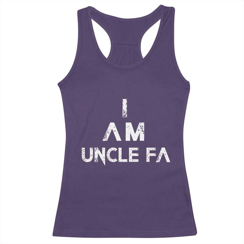 Funny I Am Uncle Fa Racerback Tank Top Political Satire Fight Fascism Protest TS11 Purple Print Your Wear