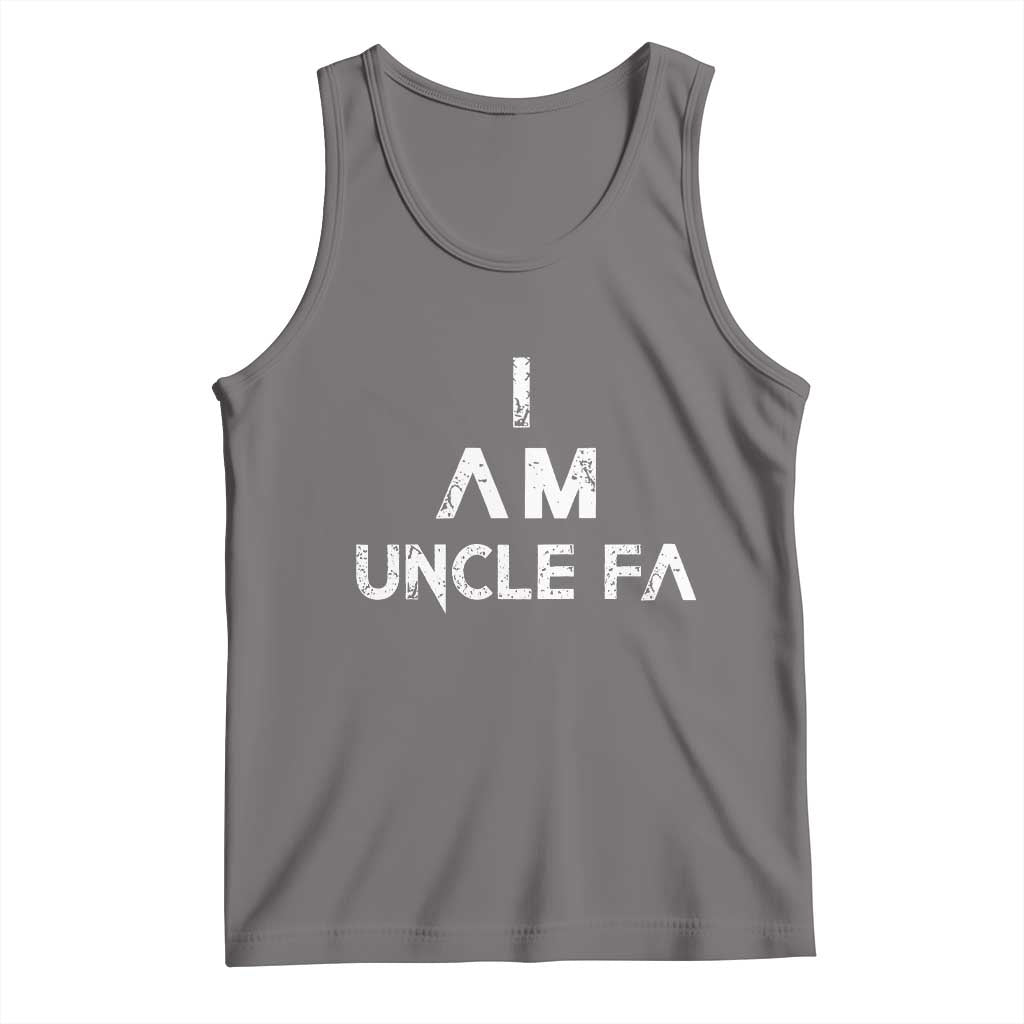 Funny I Am Uncle Fa Tank Top Political Satire Fight Fascism Protest TS11 Deep Heather Print Your Wear