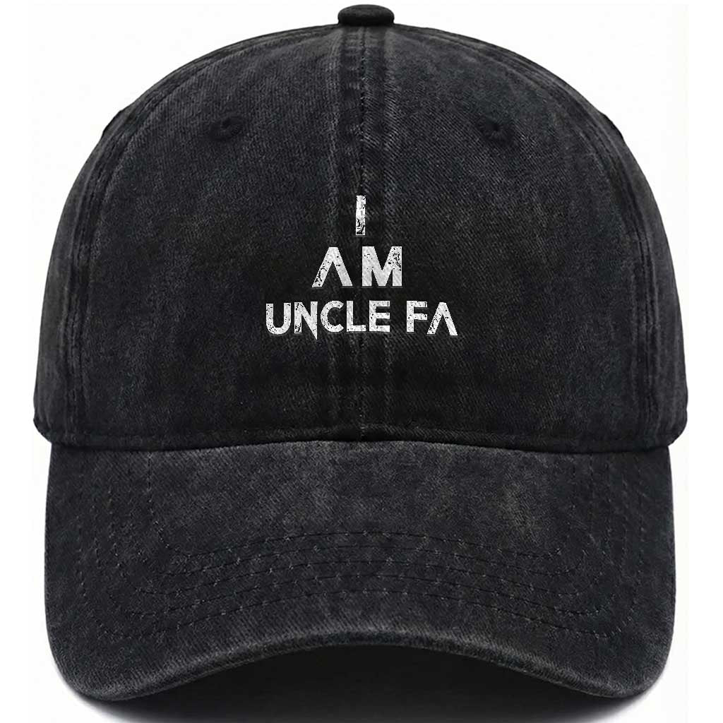Funny I Am Uncle Fa Washed Cotton Baseball Cap Political Satire Fight Fascism Protest TS11 Print Your Wear