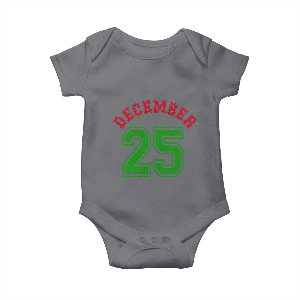 December 25 Christmas Sport Jersey Number Xmas Baby Onesie TS11 Charcoal Print Your Wear