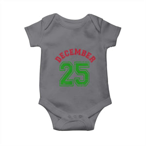 December 25 Christmas Sport Jersey Number Xmas Baby Onesie TS11 Charcoal Print Your Wear