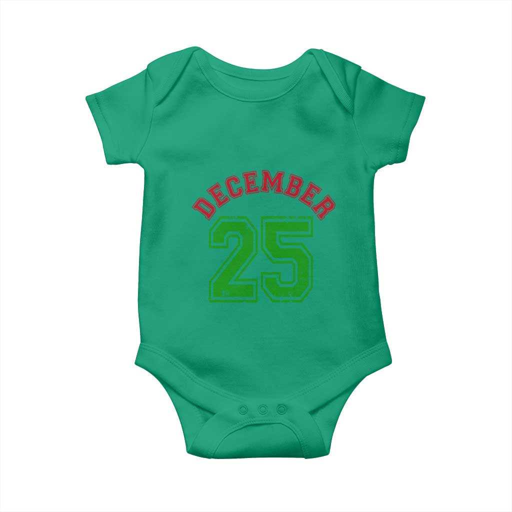 December 25 Christmas Sport Jersey Number Xmas Baby Onesie TS11 Irish Green Print Your Wear