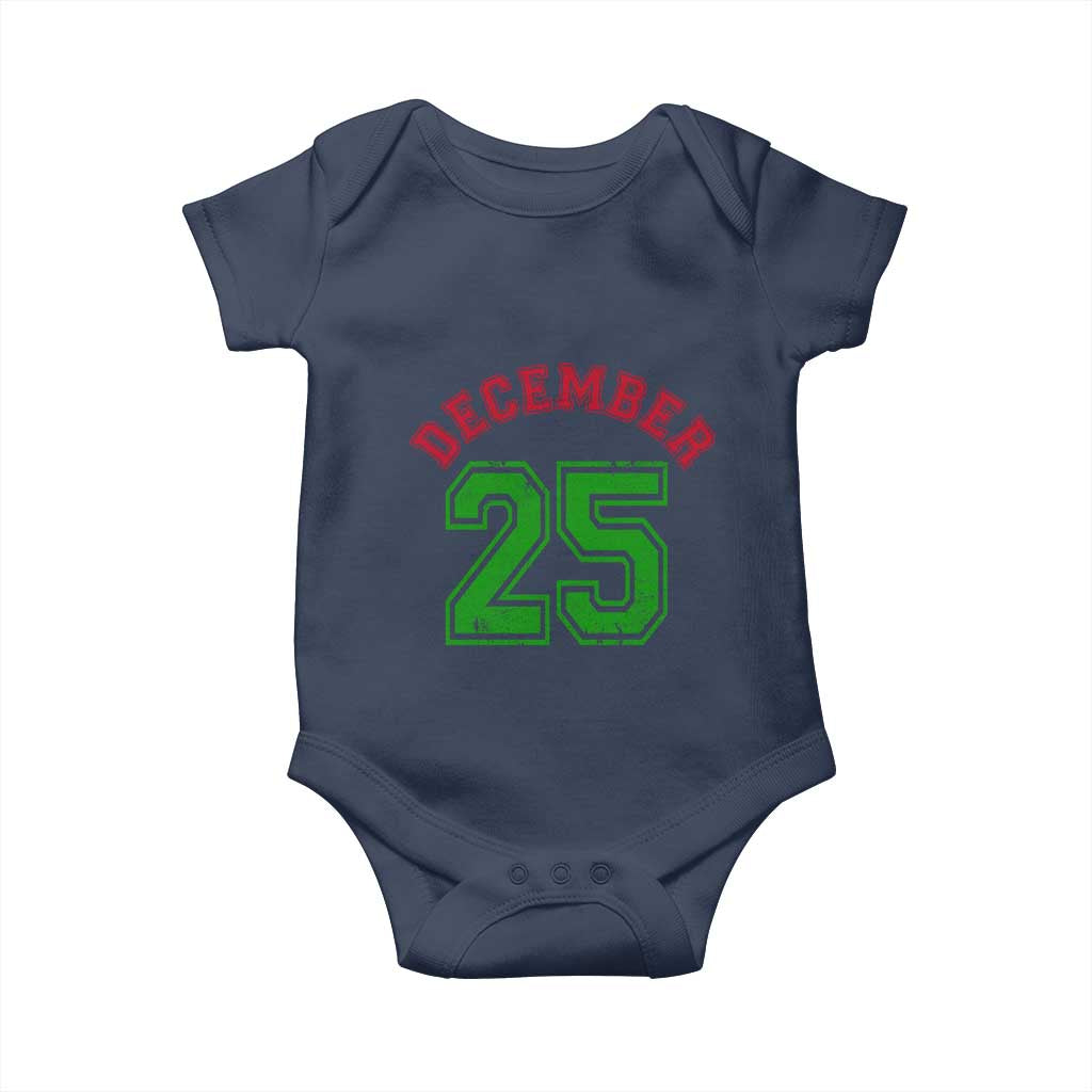 December 25 Christmas Sport Jersey Number Xmas Baby Onesie TS11 Navy Print Your Wear