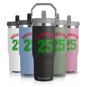 December 25 Christmas Sport Jersey Number Xmas Flip Straw Tumbler TS11 Print Your Wear