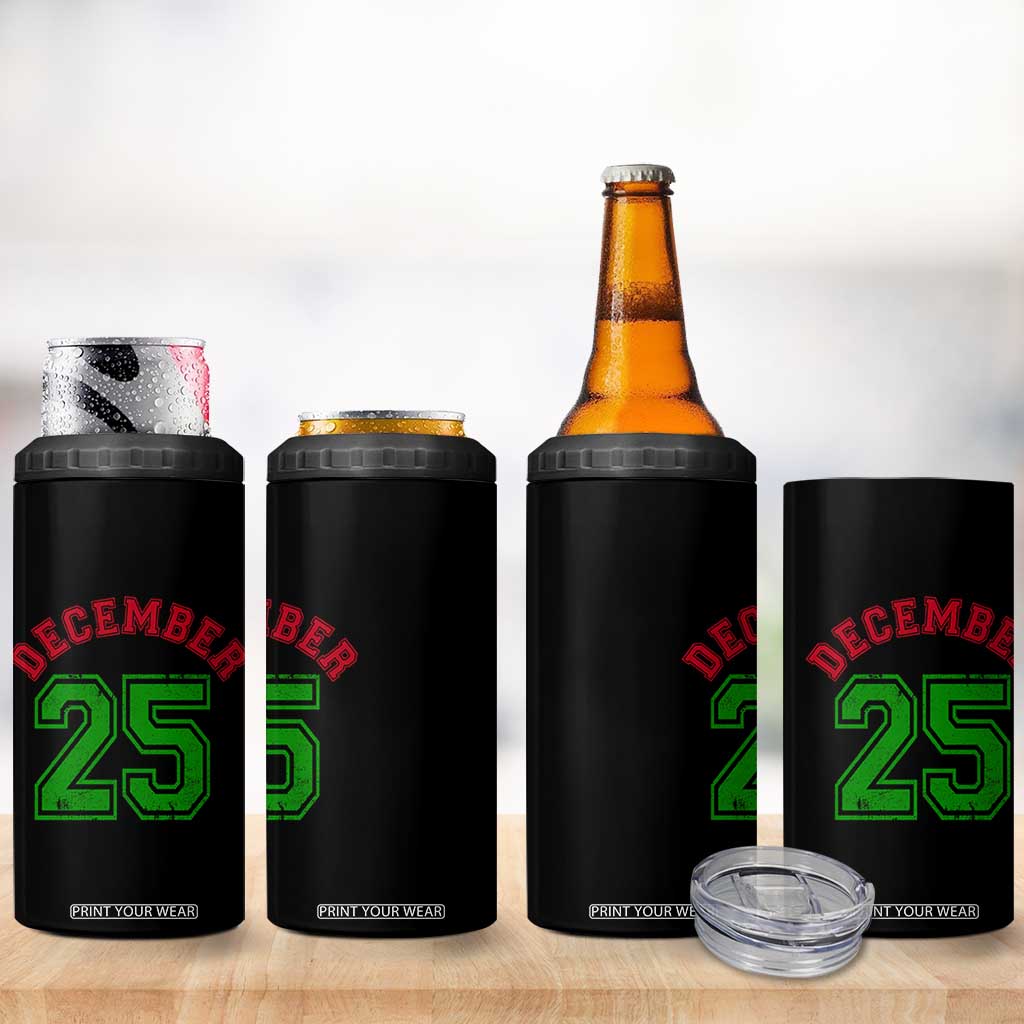 December 25 Christmas Sport Jersey Number Xmas 4 in 1 Can Cooler Tumbler TS11 Print Your Wear
