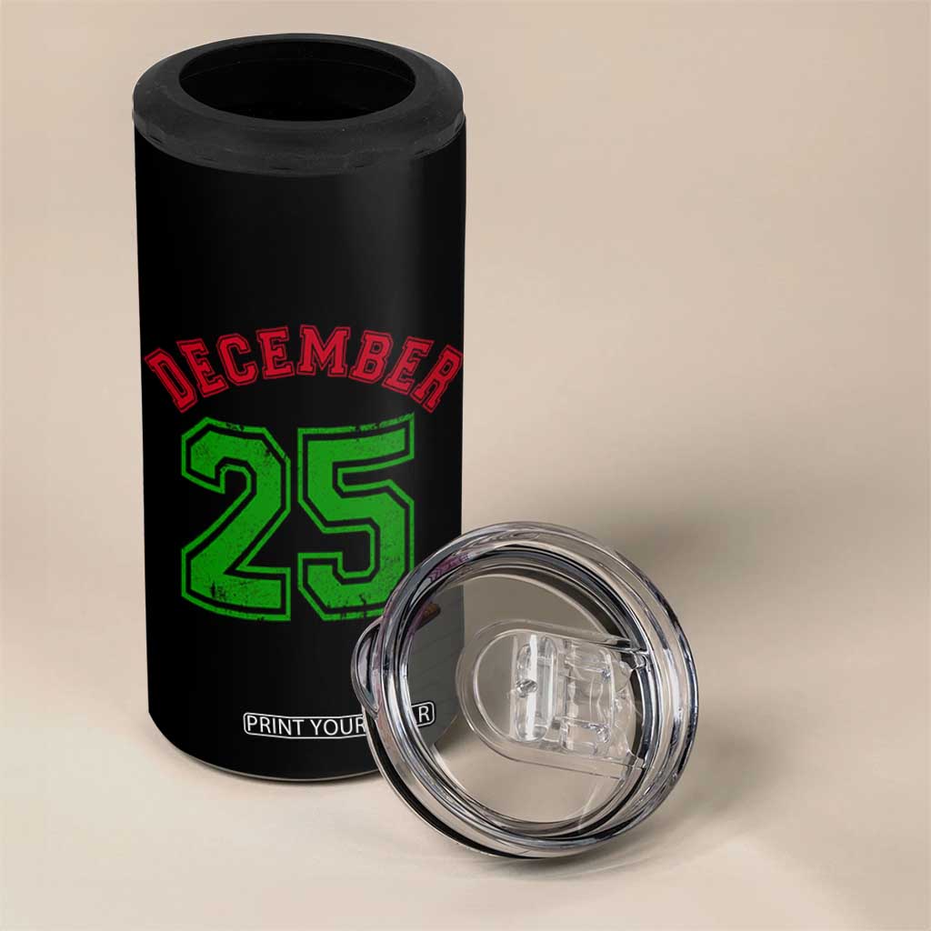 December 25 Christmas Sport Jersey Number Xmas 4 in 1 Can Cooler Tumbler TS11 Print Your Wear