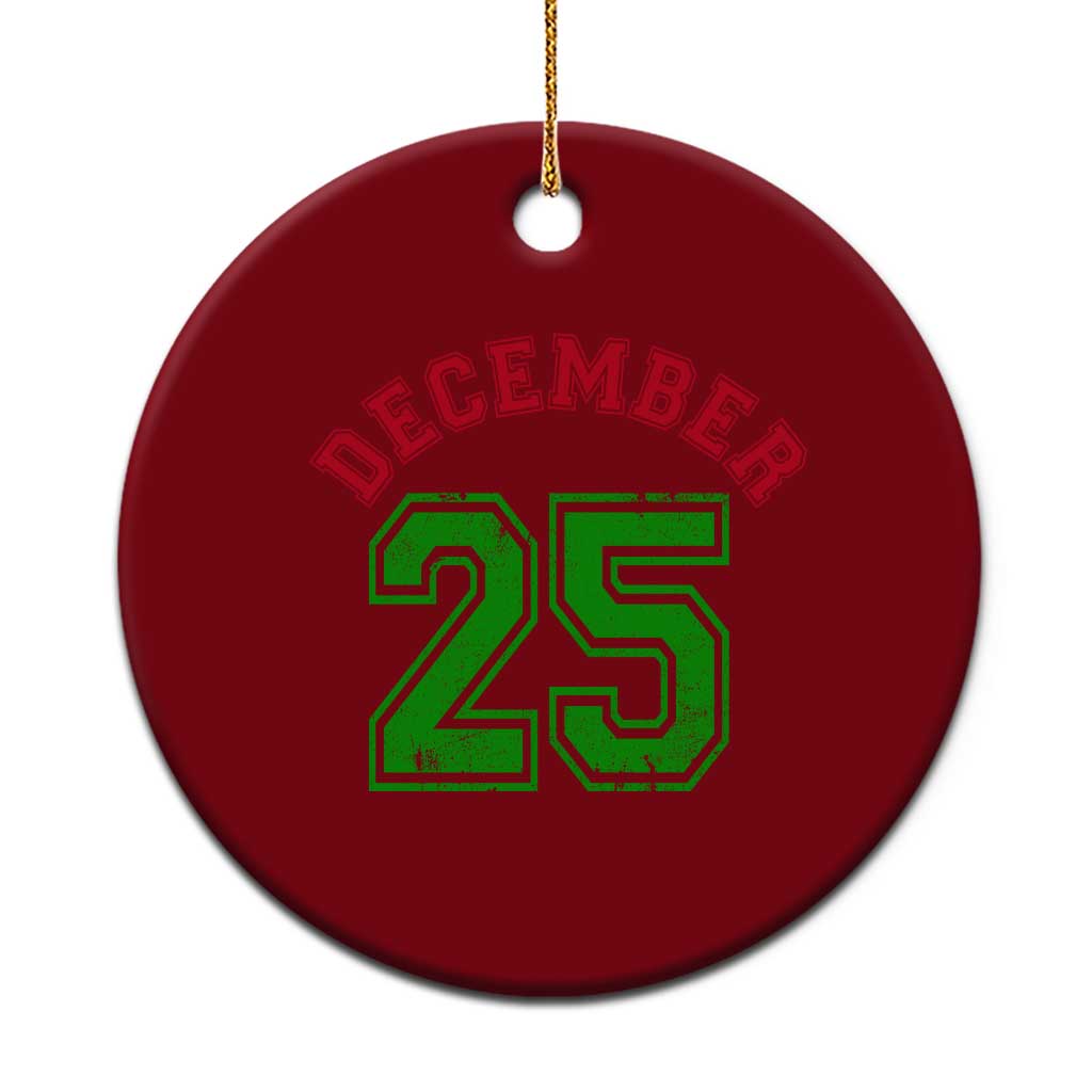 December 25 Christmas Sport Jersey Number Xmas Ceramic Ornament TS11 1pc Red Print Your Wear
